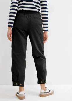 bonprix Bekleidung·Kleider|Hosen^Verkürzte Cargo-Hose schwarz