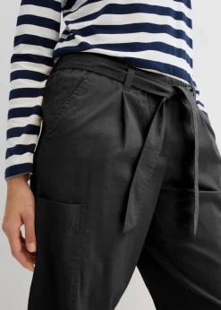 bonprix Bekleidung·Kleider|Hosen^Verkürzte Cargo-Hose schwarz