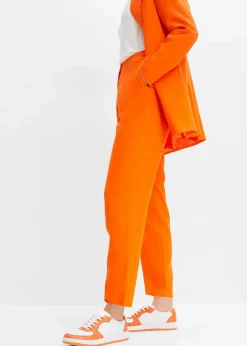 bonprix Bekleidung·Kleider|Hosen^Verkürzte High-Waist-Hose aus Leinen-Viskose-Mix warmorange