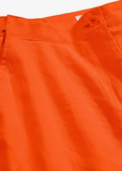 bonprix Bekleidung·Kleider|Hosen^Verkürzte High-Waist-Hose aus Leinen-Viskose-Mix warmorange