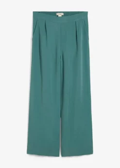 bonprix Hosen|Bekleidung·Kleider^Verkürzte Hose aus weichem Viskose-Mix graugrün