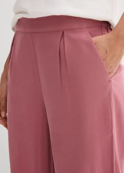 bonprix Bekleidung·Kleider|Hosen^Verkürzte Hose aus weichem Viskose-Mix softbeere