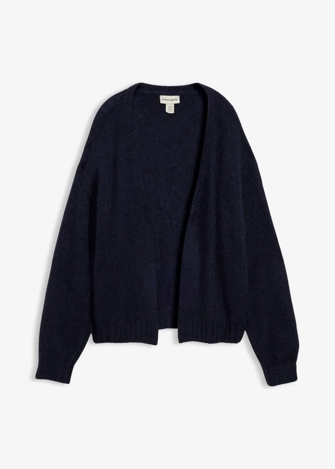 bonprix Pullover & Strickjacken|Bekleidung·Jeans^Verkürzte Oversize Grobstrickjacke dunkelblau