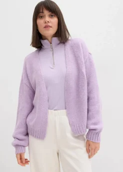bonprix Bekleidung·Umstandsmode|Strickmode^Verkürzte Oversize Grobstrickjacke zartflieder