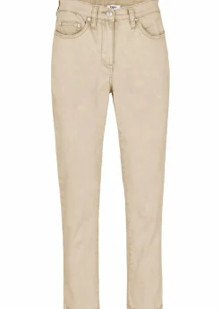 bonprix Bekleidung·Kleider|Hosen^Verkürzte Twill-Hose im Used-Look hellsand