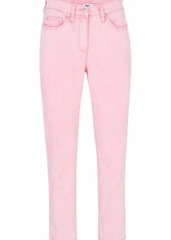 bonprix Hosen|Bekleidung·Kleider^Verkürzte Twill-Hose im Used-Look knallrosa