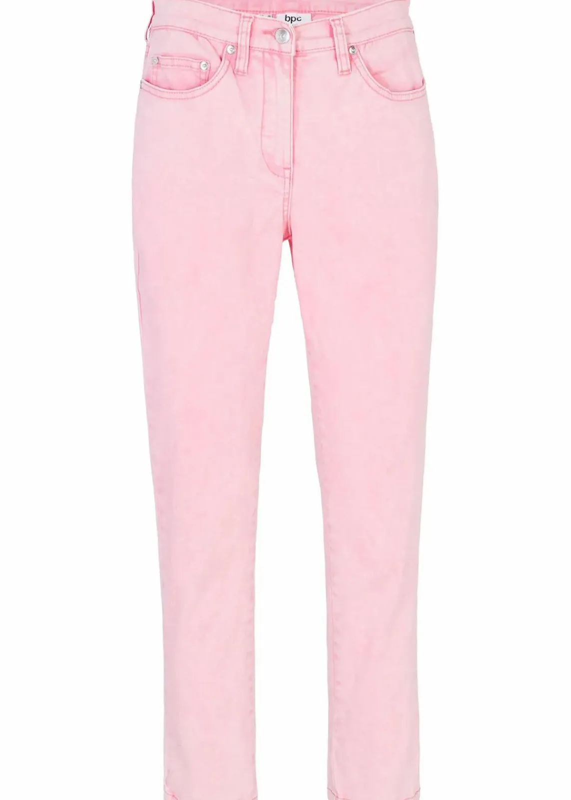 bonprix Hosen|Bekleidung·Kleider^Verkürzte Twill-Hose im Used-Look knallrosa