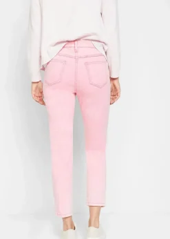 bonprix Hosen|Bekleidung·Kleider^Verkürzte Twill-Hose im Used-Look knallrosa