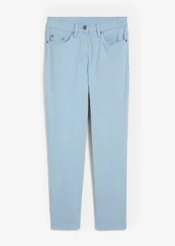 bonprix Hosen|Bekleidung·Kleider^Verkürzte Twill-Hose im Used-Look hellblau