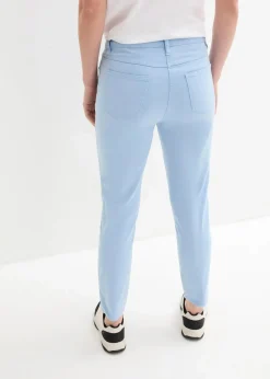 bonprix Hosen|Bekleidung·Kleider^Verkürzte Twill-Hose im Used-Look hellblau