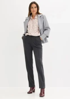 bonprix Bekleidung·Jacken & Mäntel|Blusen & Tuniken^Viskose- Bluse mit Fledermausärmeln wollweiß/silberlila/hellrosa