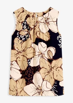 bonprix Shirts & Tops|Blusen & Tuniken^Viskose Blusentop schwarz/naturbeige/gewürzbraun/new beige geblümt