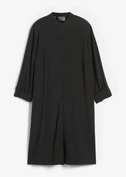 bonprix Bekleidung·Jacken & Mäntel|Nachhaltigere Materialien^Viskose Longbluse schwarz