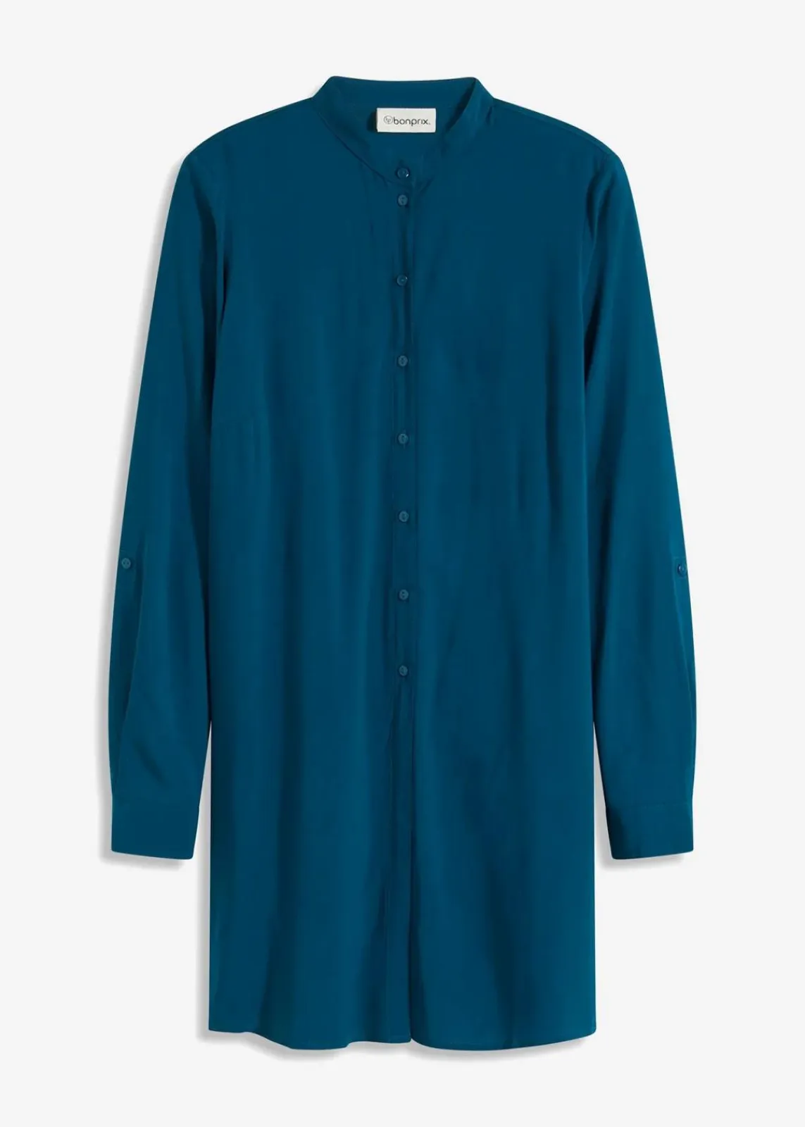 bonprix Blusen & Tuniken|Nachhaltigere Materialien^Viskose Longbluse blaupetrol