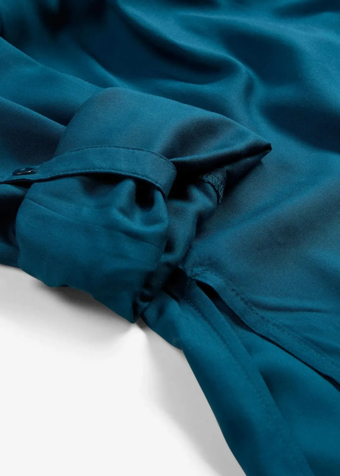 bonprix Blusen & Tuniken|Nachhaltigere Materialien^Viskose Longbluse blaupetrol