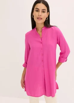 bonprix Blusen & Tuniken|Nachhaltigere Materialien^Viskose Longbluse fuchsia