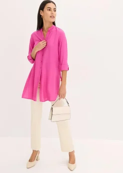 bonprix Blusen & Tuniken|Nachhaltigere Materialien^Viskose Longbluse fuchsia