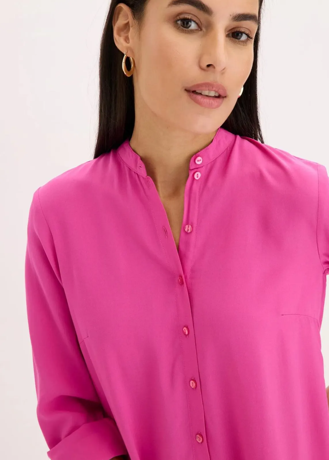 bonprix Blusen & Tuniken|Nachhaltigere Materialien^Viskose Longbluse fuchsia