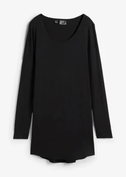 bonprix Shirts & Tops^Viskose Longshirt, Langarm schwarz