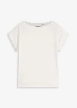 bonprix Shirts & Tops^Viskose Shirt mit Spitze wollweiß