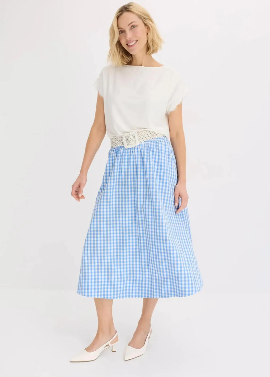 bonprix Shirts & Tops^Viskose Shirt mit Spitze wollweiß