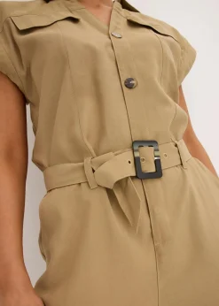 bonprix Bekleidung·Homewear|Jumpsuits^Viskose-Jumpsuit mit Bindeband khakibraun