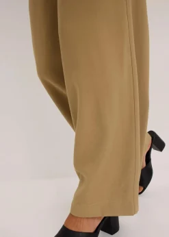 bonprix Bekleidung·Homewear|Jumpsuits^Viskose-Jumpsuit mit Bindeband khakibraun