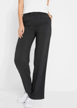 bonprix Bekleidung·Kleider|Hosen^Viskose-Schlupfhose mit Bequembund schwarz