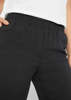 bonprix Bekleidung·Kleider|Hosen^Viskose-Schlupfhose mit Bequembund schwarz