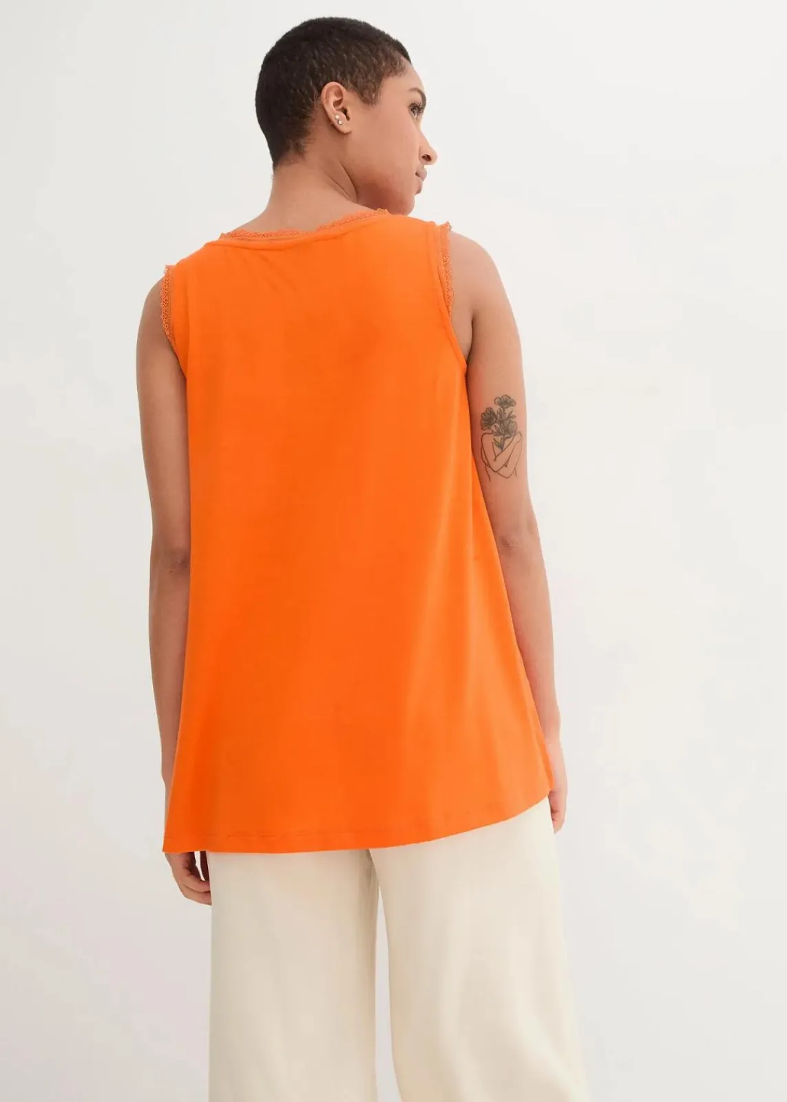 bonprix Shirts & Tops^Viskose-Top mit Spitze warmorange
