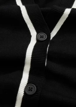 bonprix Bekleidung·Umstandsmode|Bekleidung·Jeans^V-Neck Cardigan schwarz/wollweiß