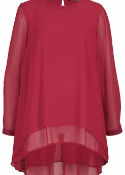 bonprix Blusen & Tuniken|Bekleidung·Jacken & Mäntel^Vokuhila Long-Tunika abendrot