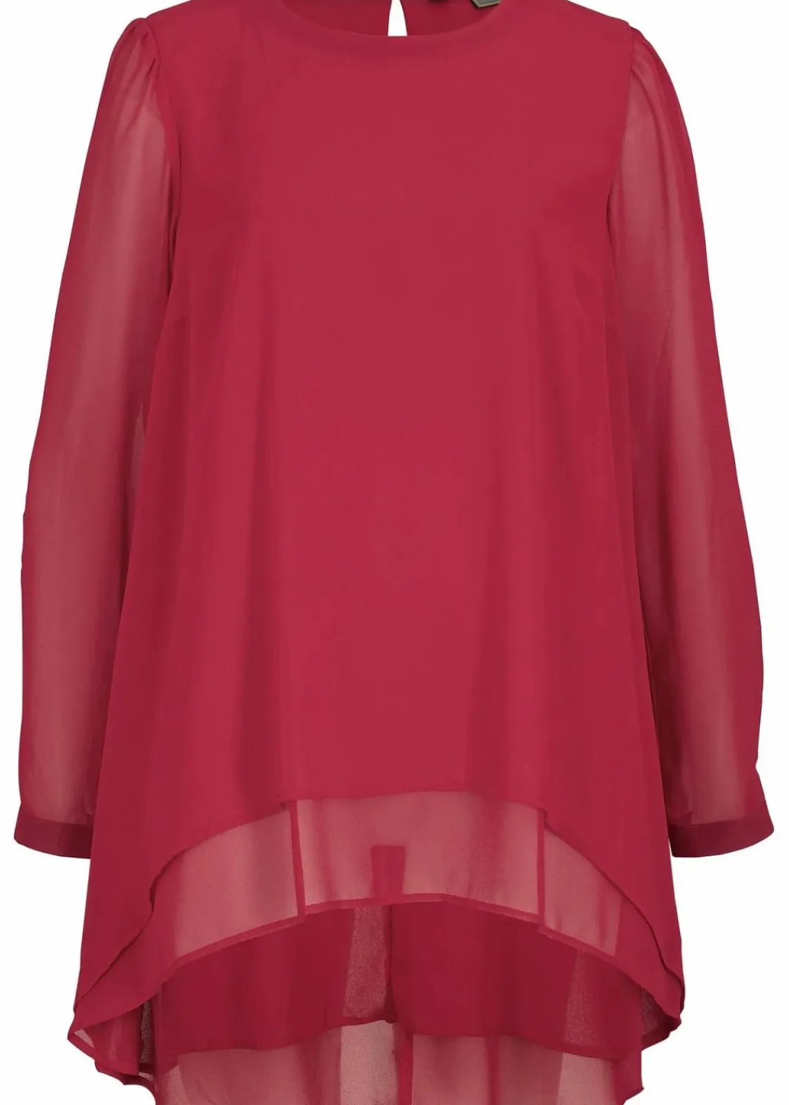 bonprix Blusen & Tuniken|Bekleidung·Jacken & Mäntel^Vokuhila Long-Tunika abendrot