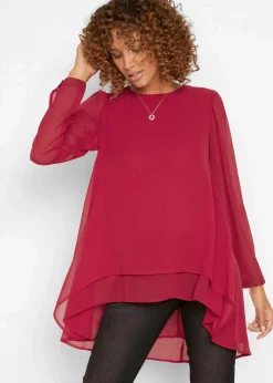 bonprix Blusen & Tuniken|Bekleidung·Jacken & Mäntel^Vokuhila Long-Tunika abendrot