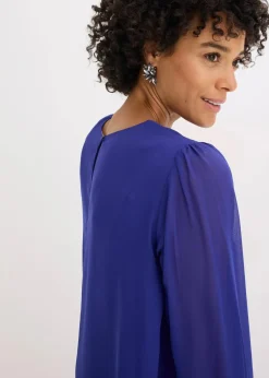 bonprix Blusen & Tuniken|Bekleidung·Jacken & Mäntel^Vokuhila Long-Tunika saphirblau