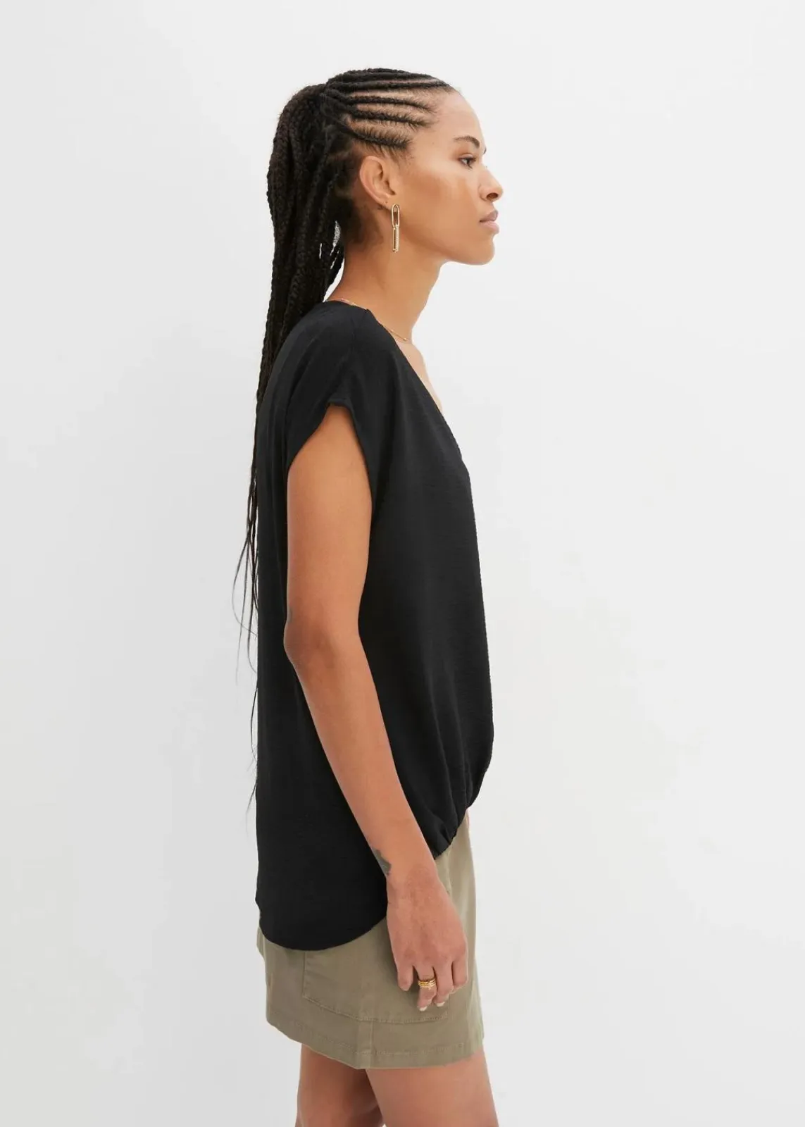 bonprix Shirts & Tops^Vokuhila-Top schwarz