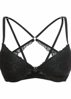 bonprix Bhs|Dessous^Vorderverschluss Schalen BH mit Racerback schwarz