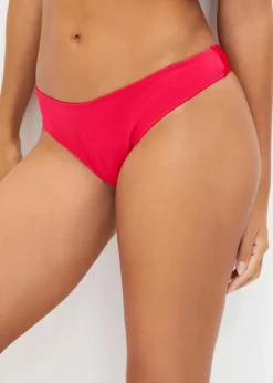 bonprix Wäsche·Baumwollunterwäsche|Wäsche·Höschen^V-String mit Bio-Baumwolle (3er Pack) erdbeere + 2x schwarz
