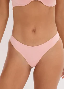 bonprix Wäsche·Basics|Wäsche·Baumwollunterwäsche^V-String mit komfortabler Baumwolle (2er Pack) antikrosa + weiß