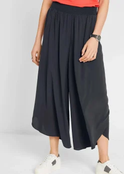 bonprix Nachhaltigere Materialien|Hosen^Wadenlange Culotte aus nachhaltiger Viskose anthrazit