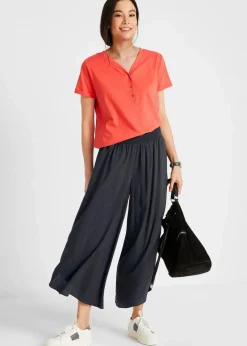 bonprix Nachhaltigere Materialien|Hosen^Wadenlange Culotte aus nachhaltiger Viskose anthrazit