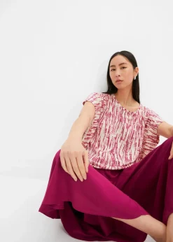 bonprix Nachhaltigere Materialien|Hosen^Wadenlange Culotte aus nachhaltiger Viskose violett