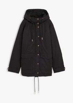 bonprix Bekleidung·Hosen|Jacken & Mäntel^Warm wattierter Parka schwarz