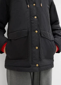 bonprix Bekleidung·Hosen|Jacken & Mäntel^Warm wattierter Parka schwarz