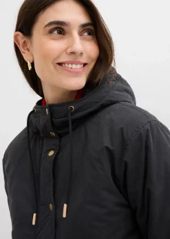 bonprix Bekleidung·Hosen|Jacken & Mäntel^Warm wattierter Parka schwarz