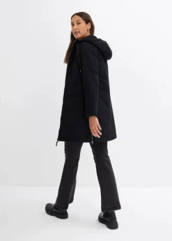 bonprix Bekleidung·Hosen|Jacken & Mäntel^warm wattierter Winterparka mit Teddyfutter in Kapuze schwarz