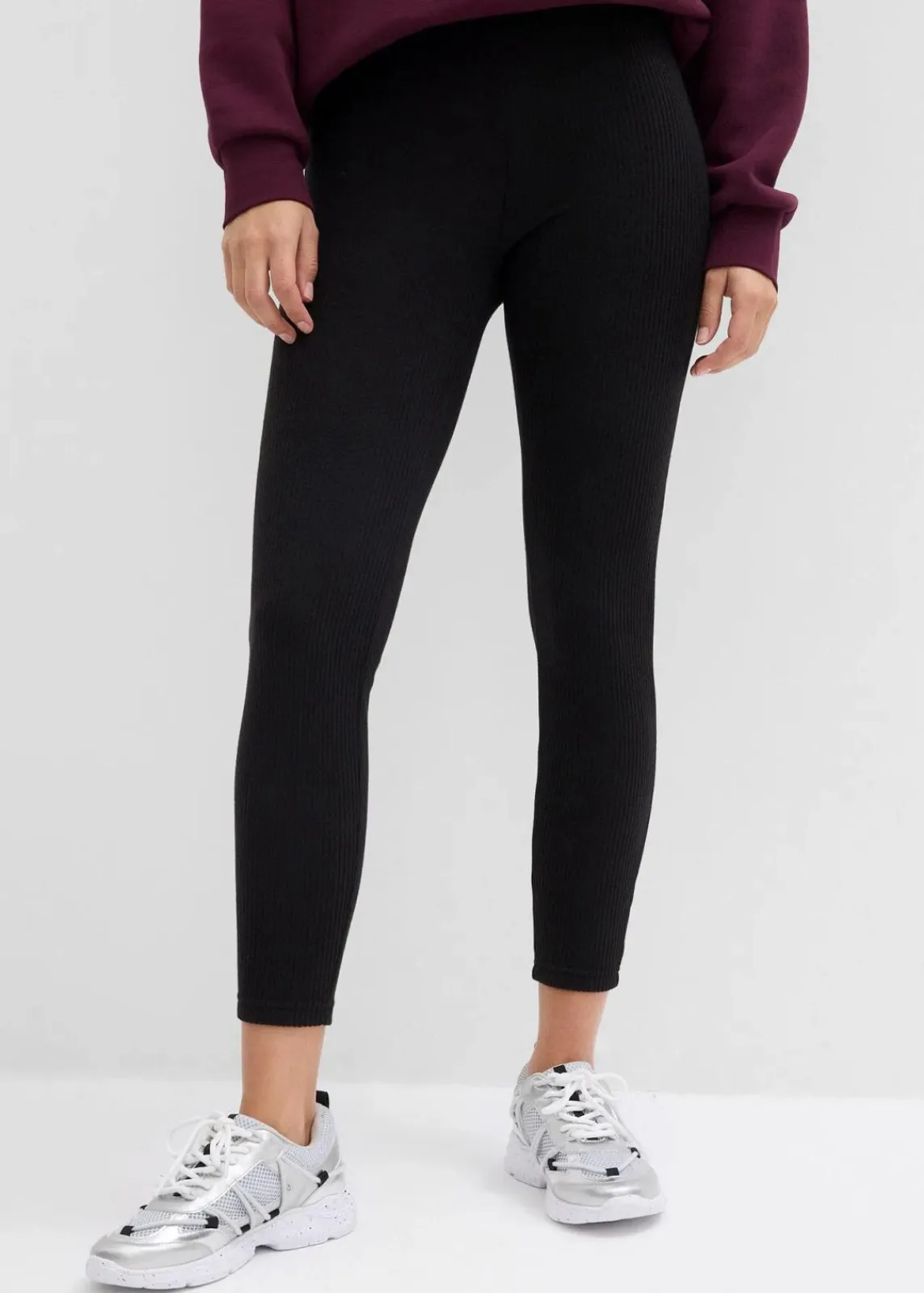 bonprix Bekleidung·Röcke|Bekleidung·Sweat^Warme gerippte Thermo-Leggings schwarz