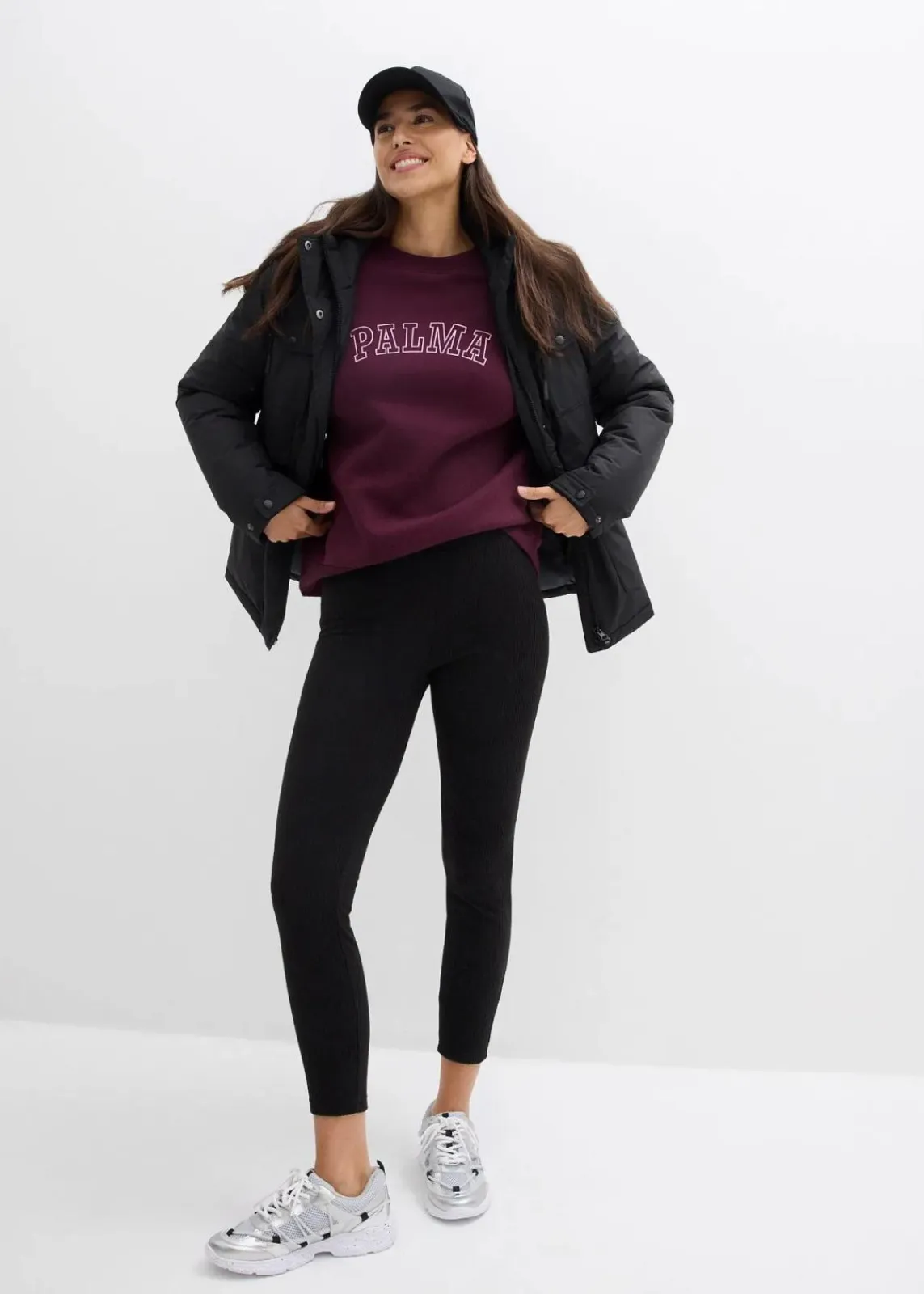 bonprix Bekleidung·Röcke|Bekleidung·Sweat^Warme gerippte Thermo-Leggings schwarz