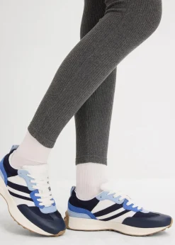 bonprix Hosen|Sportbekleidung^Warme gerippte Thermo-Leggings grau meliert meliert