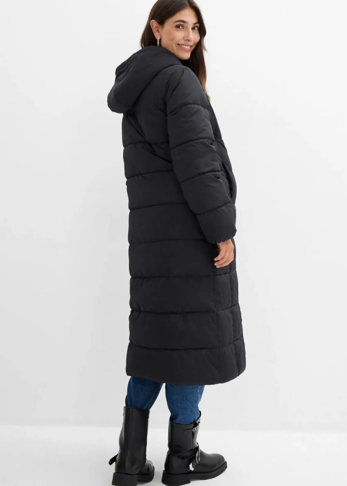 bonprix Bekleidung·Blazer|Umstandsmode^Warmer 2-in-1 Umstands-Puffermantel mit Trageeinsatz schwarz